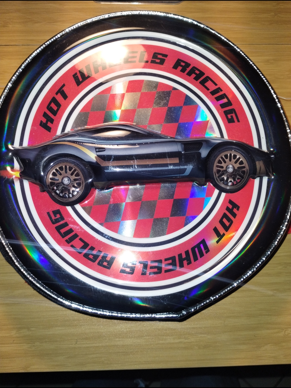 Racing Party Plate - Black Sports Car Design
